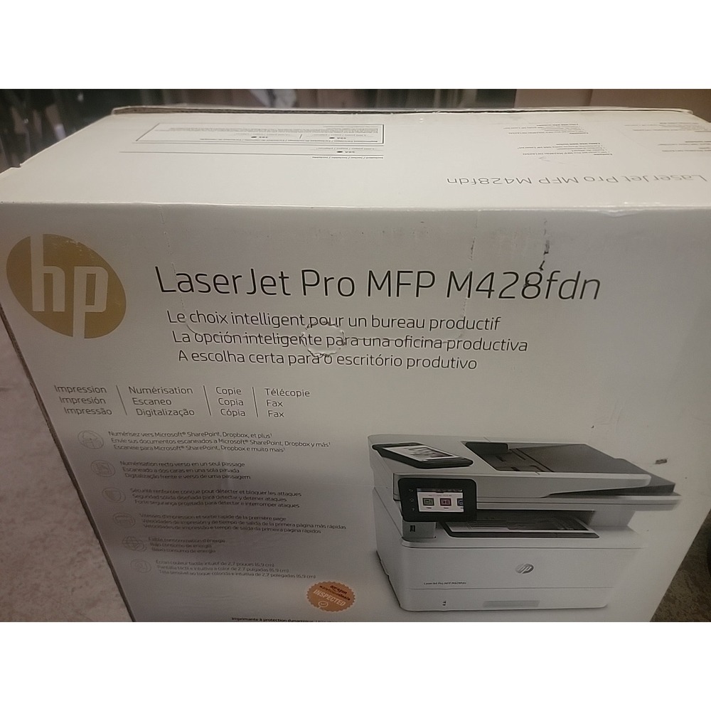 New in Box HP LaserJet Pro MFP M428fdn Monochrome All-In-One Printer  W1A29A!